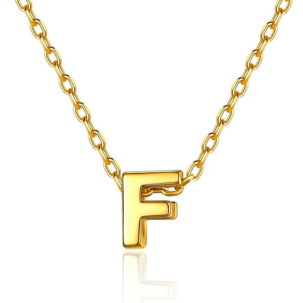 Silvora S925 Silver Letter Pendant, Name Initial Necklace, A-Z for