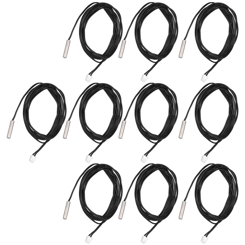 10Pcs Thermistor Sensor NTC Temp Probe 5x25mm Cylindrical Head 2