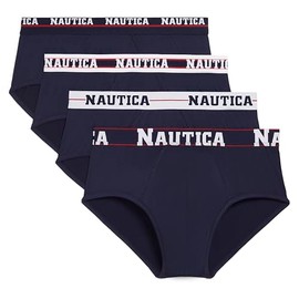 Nautica Men's 4 Pack Limited Edition Micro Stretch Briefs, 4 Peacoat-Assorted WB