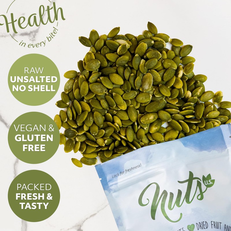 NUTS U.S. - Pumpkin Seeds (Pepitas) | Raw and Unsalted
