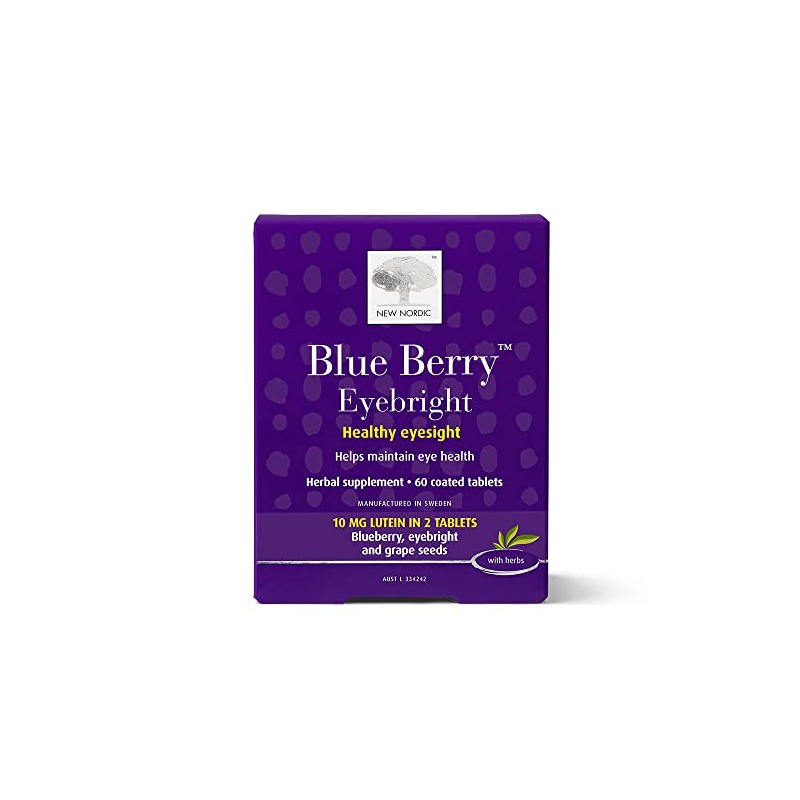 New Nordic Blue Berry Eyebright Dietary Supplements 60 Tablets