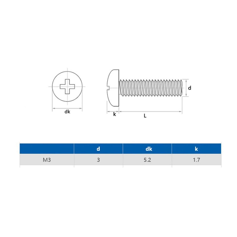 binifiMux 360pcs M3 x 4mm / 6mm / 8mm /