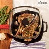 Cuisinel Cast Iron Square Grill Pan + Glass Lid -