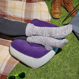 Nicoone Airplane Foot Rest,Inflatable Footrest for Kids & Adults to Sleep,Adjustable Height Travel Pillow On Airplanes,Cars,Travel,Office,Toddler Airplane Travel Essentials