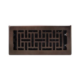 Decor Grates (4-Pack) AJH410-RB Oriental Floor Register, 4x10 Inches, Rubbed Bronze Finish