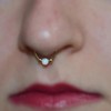 ALRNBY Nose Rings Cartilage Earrings for Women Hoop Opal Nose