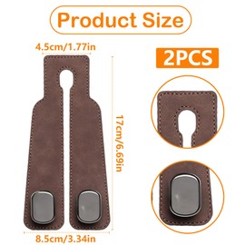 2Pcs Car Hooks, Car Seat Hooks, Car Headrest Hook, Purse Hook for Car, Double Car Seat Hooks for Headrest, Convenient Headrest Hooks for Car for Handbags(Brown)