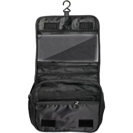 Portable Hanging Travel Toiletry Bag,Multifunctional Makeup Cosmetic Bag,Waterproof Bathrooom Shower Bag Ideal for Camping, Travel,Trips Makeup Cosmetic Bags for Women Ladies Girls(Black)