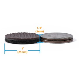 Furnigear Non Slip Furniture Pads - Self Adhesive Rubber Anti Skid Pads Grippers Rubber Chair Feet Furniture Pads for Hardwood Floors -Protectors for Furniture Table Legs Anti Slip 108 Pcs 1" Round