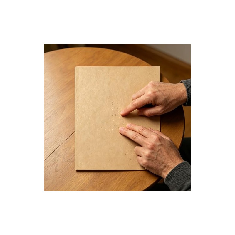 jakilee 100 Sheets Blank Braille Paper, 8.5 x 11 Inch