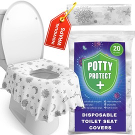 20 Pack Extra Large Disposable Toilet Seat Covers (Boho) by Eli with Love – Toddler Toilet Covers For Full Coverage On Toilet or Potty – Ideal Travel Toilet Seat Covers For Both Kids and Adults