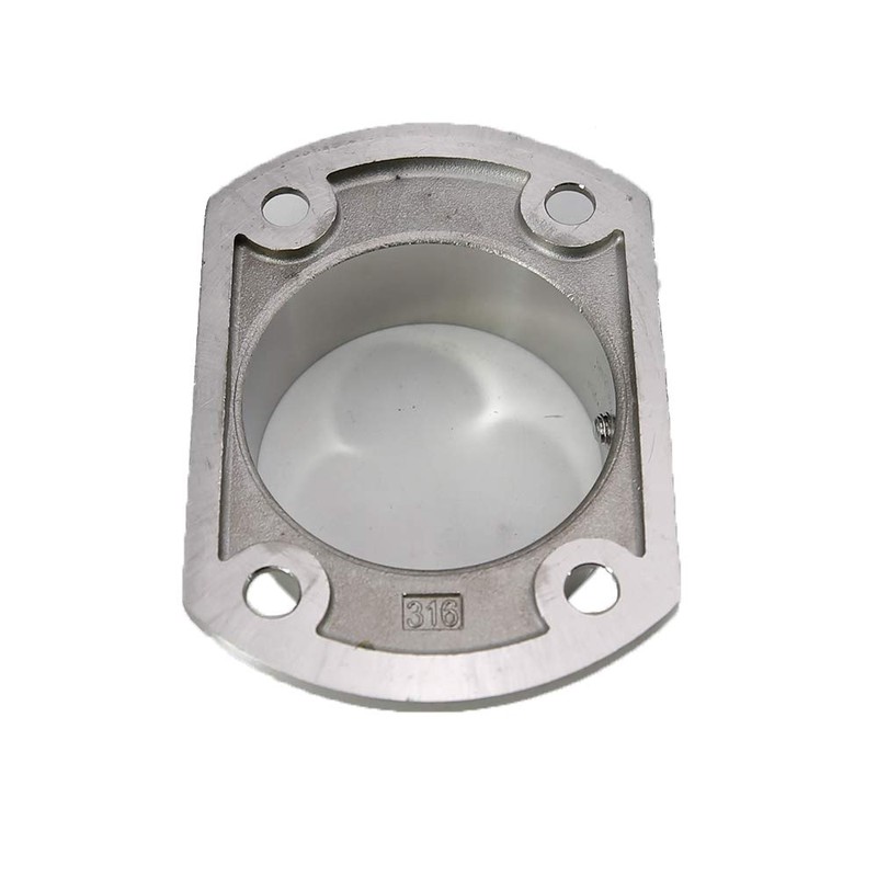 Stainless Steel Floor Flange for 2" Round Stainless Post &