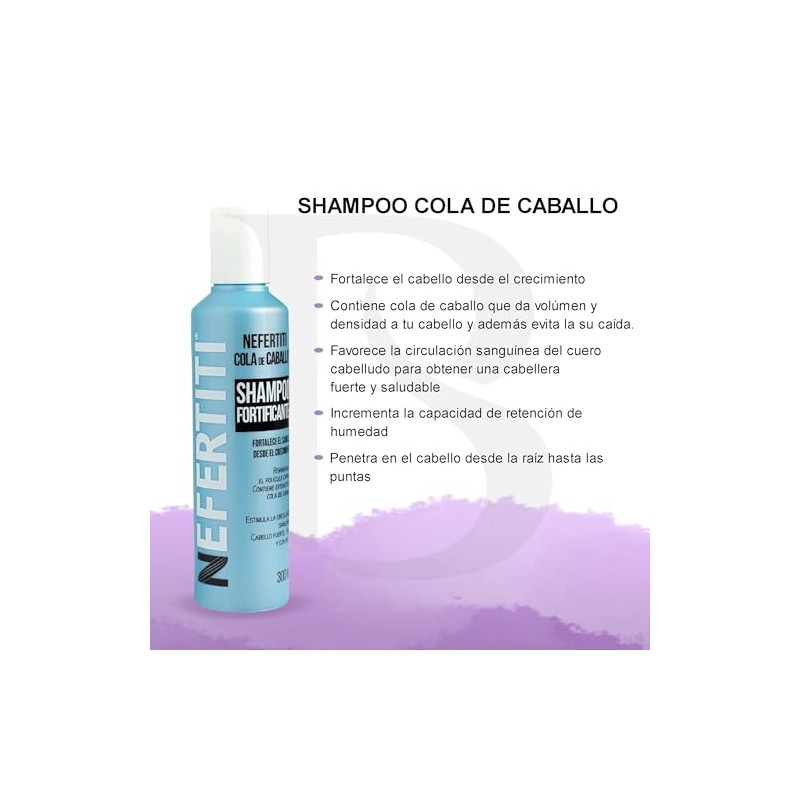 Nefertiti Shampoo Cola de Caballo Nefertiti con Keratina, Estimula y