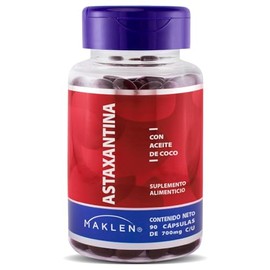 ASTAXANTINA - Maklen Astaxantina Alta Pureza con MCT Oil - Antioxidante Natural, Apoya Salud Visual, Piel y Energia Celular | 90 Softgels