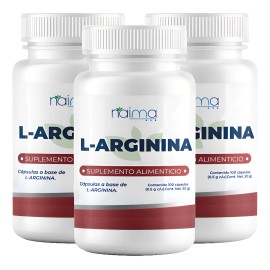 L - Arginina 500mg - 300 Cpsulas Pack 3 100 Capsulas Cu Sin Sabor