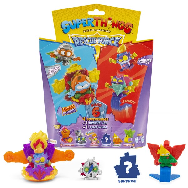 SUPERTHINGS Rescue Force Series – 6-Pack. Includes 4 SuperThings (1