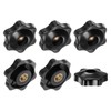 M METERXITY 6 Pack 6 Star Knobs 1/4"-20 Female Thread