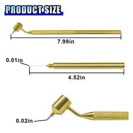 Fine Line Paint Pen, 0.5 mm Fluid Writer Tool, Detailing Touch up Painting Pen, Gold Tip Brass Construction Wax Applicator for Rock Chips and Scratch Repair