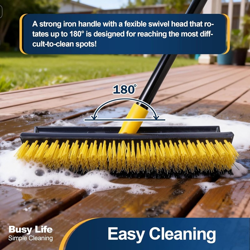 Yocada Double-Sided Floor Scrub Brush Triangle Brush Corner Crevice Cleaning