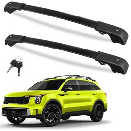 FengYu Lockable Roof Rack Cross Bars 220lb Compatible with Kia Sorento X-Line & X-Pro 2021 2022 2023 2024 2025 (with Raised Side Rails), Aluminum Roof Rails Cargo Bars Rooftop Black Carrier Luggage