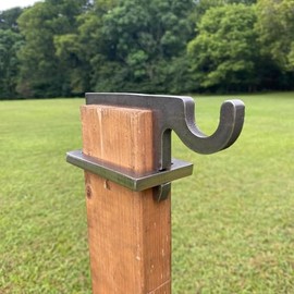 MagnumTarget 1pc 3/8"" AR500 Hardened Steel 2x4 Topper Hook for Metal Range Shooting Targets (1.5in Side), Unpainted