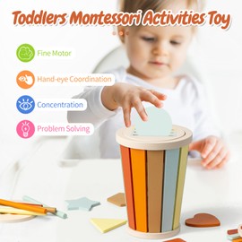 Smartwo Montessori Toys for 1 Year Old Babies, Educational Color Sorting Sensory Toys for Kids Fine Motor Skills, Developmental Busy Toys for Toddlers 1-3 Girl Boy Early Learning
