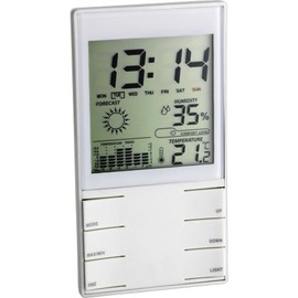 TFA Dostmann Digital Weather Station Indoor Temperature Humidity Comfort Level Temperature Chart Time