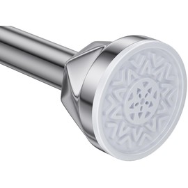 TITGIPE Shower Curtain Rod 27-80 Inches, No Drill Tension Curtain Rod, Adjustable Spring Tension Shower Rods for Bathroom, Kitchens, Windows, No Rust, Silver