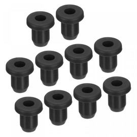 sourcing map Rubber Grommet Mount Dia 15/64" (6mm) Round T Type for Organizing and Protecting Cord Pack of 20