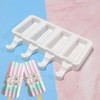 1 Pack Cute Stripe Shape Popsicle Molds Silicone Ice Pop
