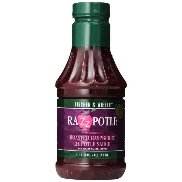 Fischer & Wieser Razzpotle Roasted Raspberry Chipotle Sauce, 20-Ounce Bottles (Pack of 6)