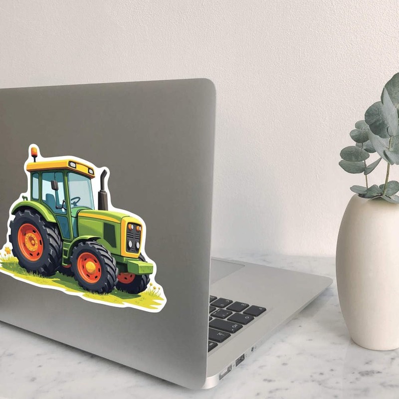 Azeeda Große 210mm 'Grüner Traktor' Permanente Aufkleber (DW00129306)