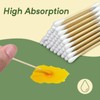 Egaageoi 500 Count Bamboo Cotton Swabs - Eco-Friendly Cotton Buds