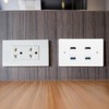 2 HDMI Female to Female Buckle 2USB Buckle Wall Plate