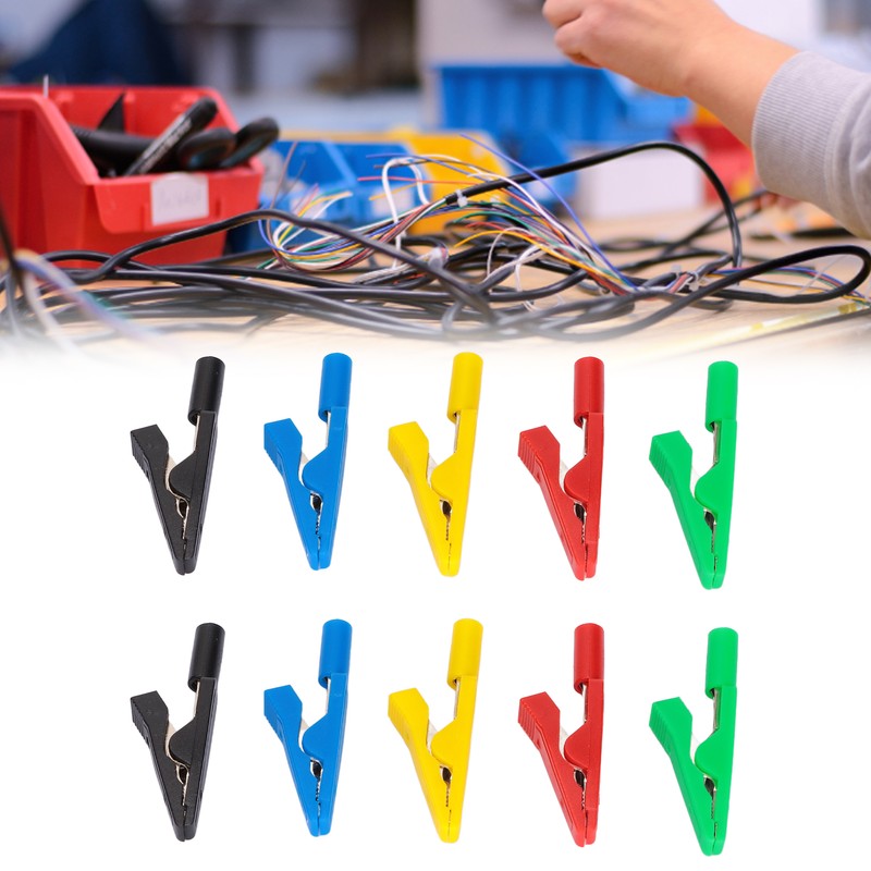 Electrical Wire Test Clips Clamps 30V‑60V Maximum10A 6mm/0.24in Open for