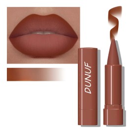 Labial Mate Duradero Dunuf 1 Pieza Tono Mate Puntiagudo
