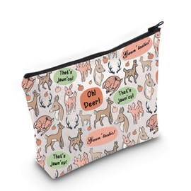 Deer Cosmetic Bag Deer Lover Gift Deer Owner Gift Deer Mom Gift Deer Breeder Gift For Women (Deer Bag)