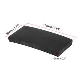 PATIKIL Rubber Anti-Vibration Pads, 4 Pcs Square Vibration Isolation Mats 4" x 2" x 0.4" for HVAC Air Conditioner Air Compressor Washer Dryer, Black