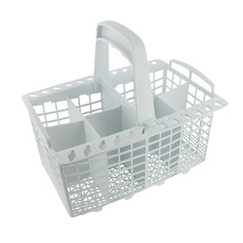 8-Compartment Cutlery Basket with Handle Fits Creda/ Ariston/ Hotpoint/ Indesit Dishwasher, White