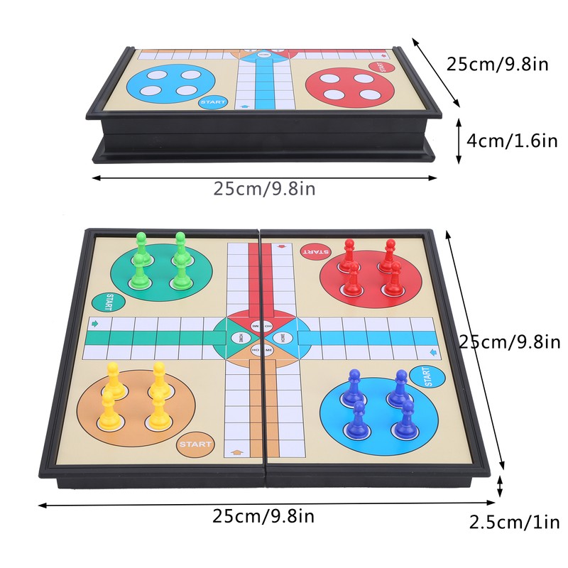 Plastic Magnetism Aeroplane Chess Board Games Toy Set with Foldable