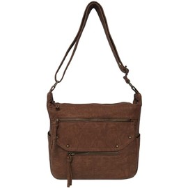 Bueno of California Bueno Front Flap Large Crossbody, Light Brown