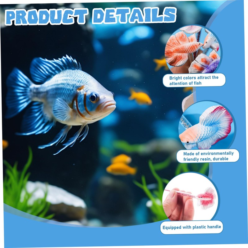 2PCS Betta Fish Toys, 5.9 Inch Simulation Beta Fish Toy,