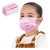 100 Cubrebocas Tricapa Infantil Termosellado Color Rosa