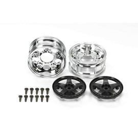 Tamiya Hop-Up Options (OP) No.1854 OP. 1854 2-Piece 5-Spoke Wheel, 2 Pieces, Black 54854