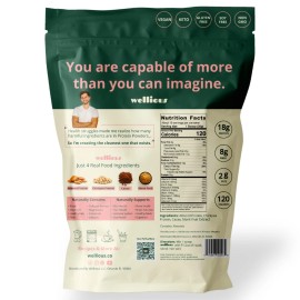 wellious Clean Vegan Protein Powder Chocolate - Plant Based Protein Powder Da...