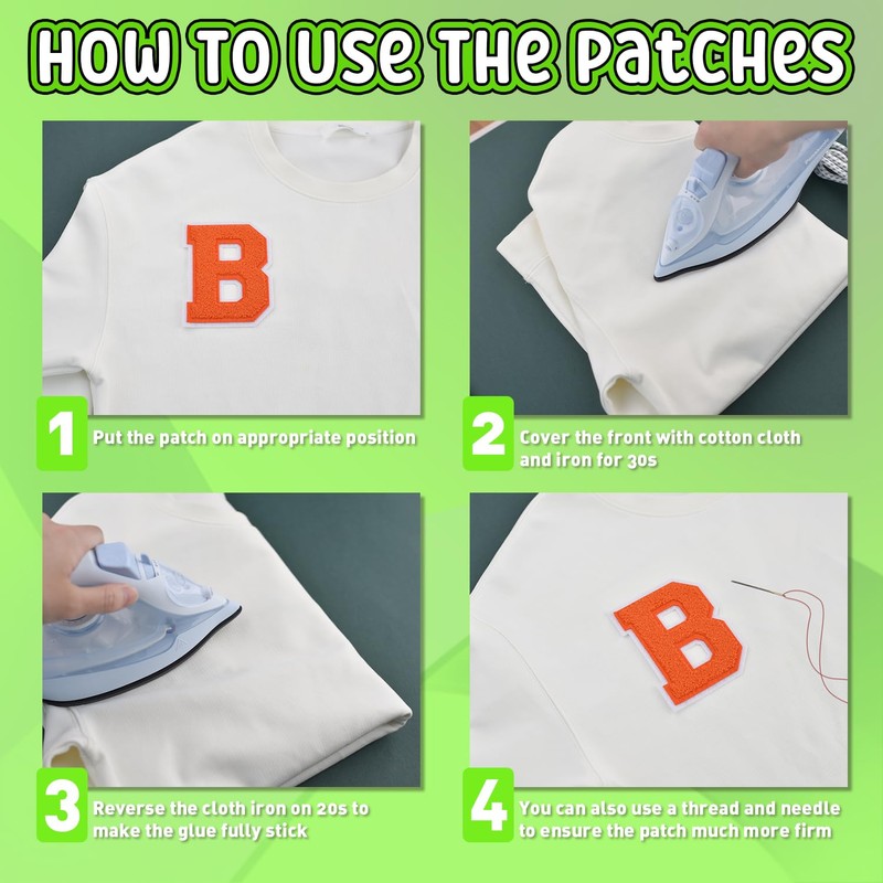 4.5 Inch Orange Chenille Letter Patch – Iron On &
