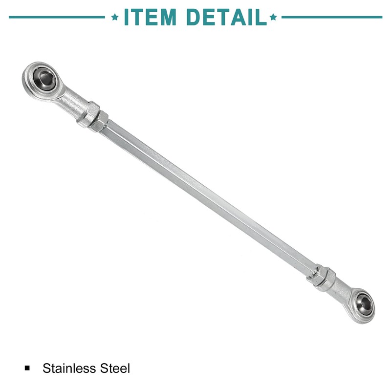 ACROPIX 11.10 Inch X0.94 Inch Universal Steering Tie Rod Silver