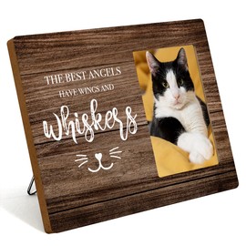 Pet Memorial Gifts for Cats, Cat Memorial Gifts for Loss Of Cat, Pet Loss Sympathy Gift Picture Frame, Pet Loss Gifts, Pet Remembrance Gift Cat Memorial Photo Frame for Desk Shelf Table Room Decor