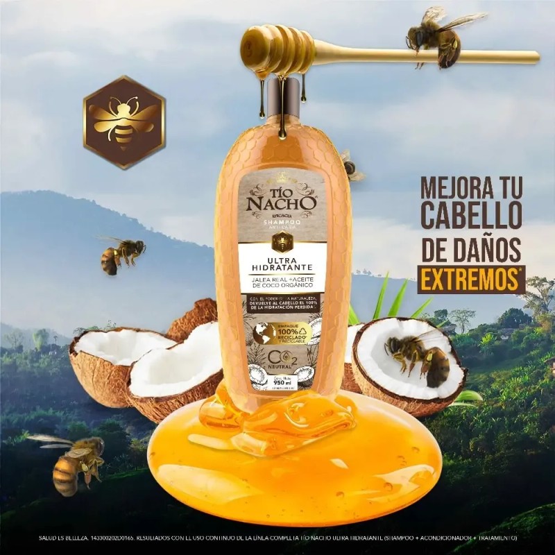 Shampoo Tío Nacho Ultra Hidratante Anti-caída 950 Ml