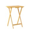PJ Wood 5-Pack TV Tray, Folding Wooden Dinner Table Set